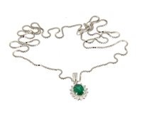 Collana Soranzo Gioielli Donna Pietre Preziose in Oro bianco Smeraldo 0.43 Ct BCO10367230 - BCO10367230